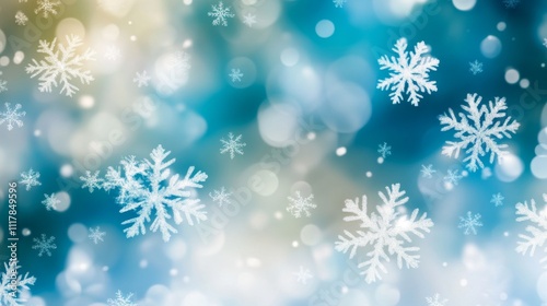 Snowflakes winter holidays background illustration generated by ai