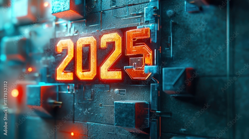 Futuristic Design for Year 2025 in Digital Format Futuristic Design for Year 2025 in Digital Format