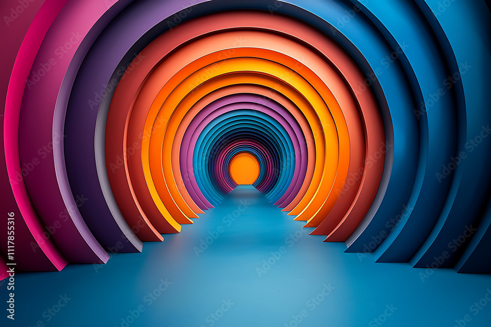 Fototapeta premium Colorful Concentric Illusion