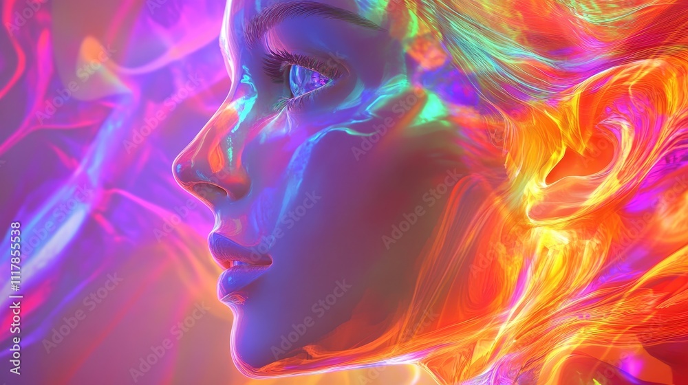 Abstract 3D rendering, rainbow background, 3D illustration. Abstract 3D rendering, rainbow background, 3D illustration.