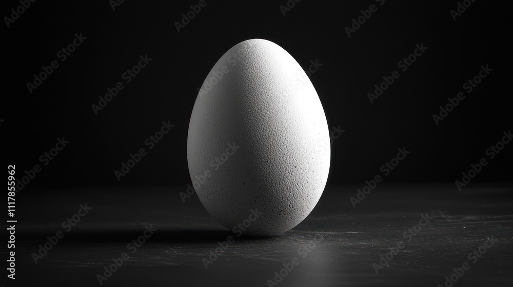 single egg on a black background single egg on a black background