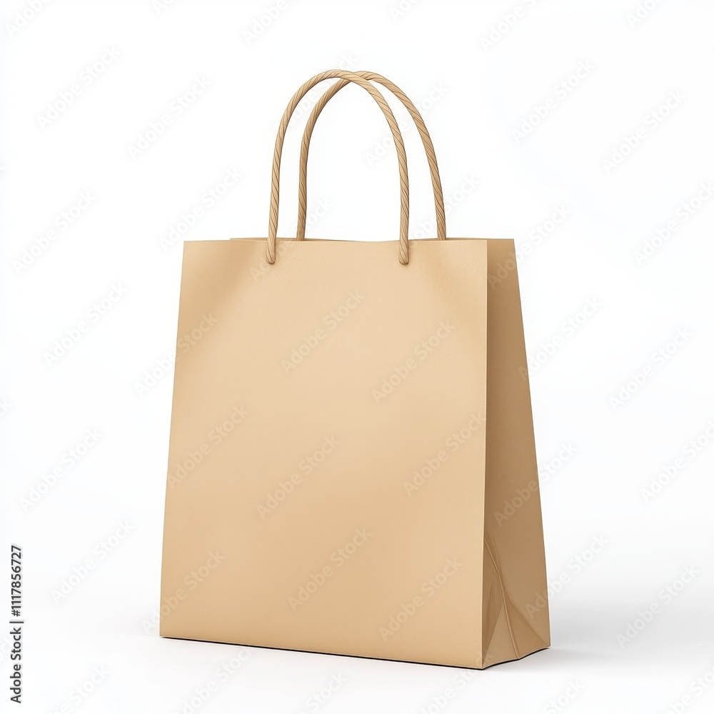 Sleek Kraft Paper Bag with Minimal Branding Sleek Kraft Paper Bag with Minimal Branding
