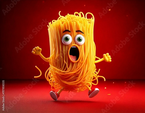 Cute Cartoon Spaghetti Nood...
