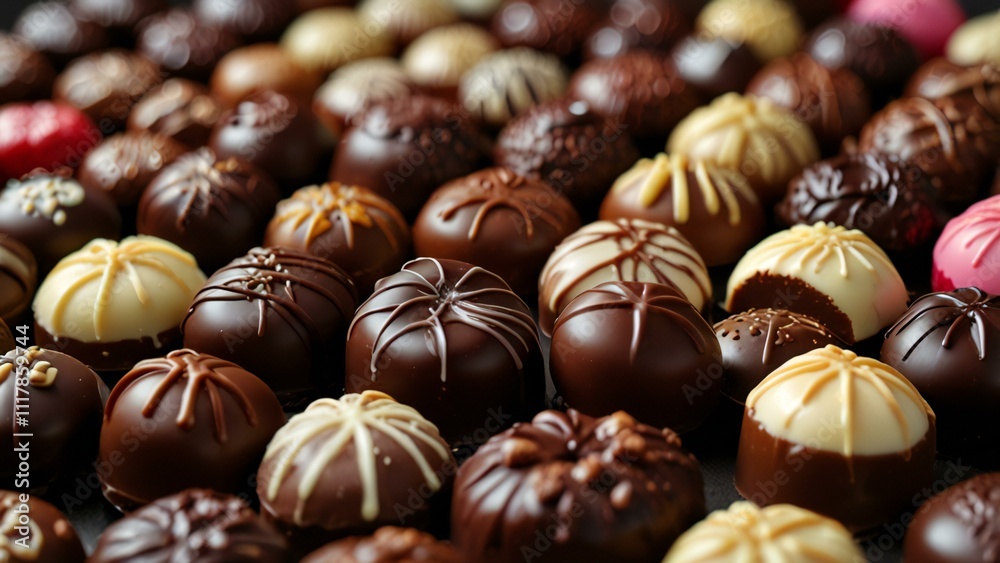 chocolate candies in a box chocolate candies in a box
