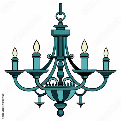 chandelier on a white background