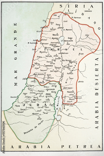 Map of the Kingdoms of Judah and Israel