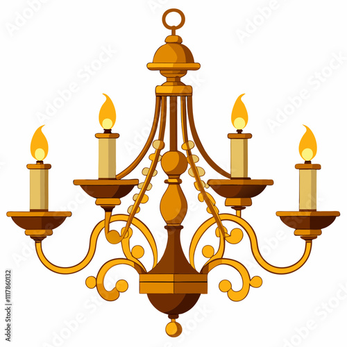 chandelier on a white background
