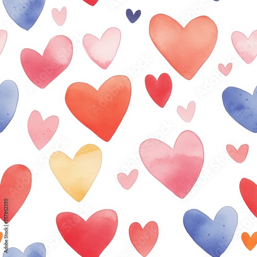 Watercolour heart shape isolated on white background. ai generated