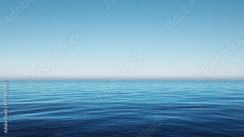 Wallpaper Mural Soft Blue Gradient Sky Over Calm Ocean Surface in Tranquil Setting Torontodigital.ca