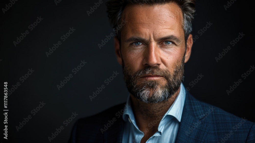 A close-up of a man wearing a formal outfit, great for business or professional use