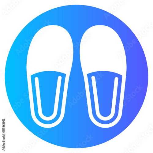slippers gradient icon
