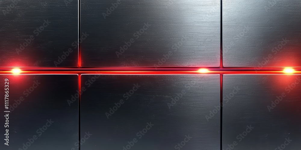Obraz premium Abstract futuristic background with glowing red lights and texture