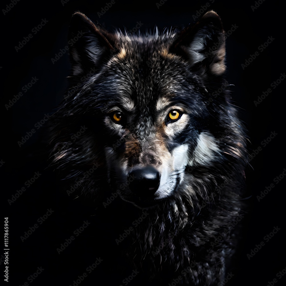 beautiful animal in a studio isolated on black wild life beautiful animal in a studio isolated on black wild life