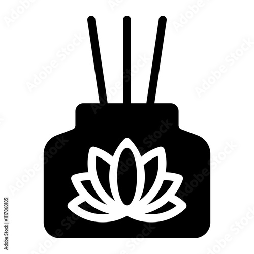 aromatheraphy glyph icon