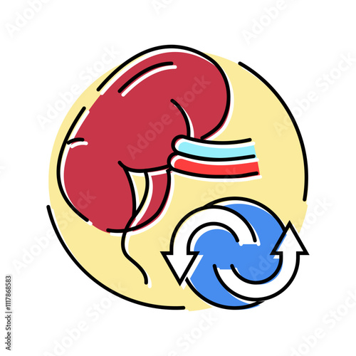 pancreas transplant surgery color icon vector. pancreas transplant surgery sign. isolated symbol illustration