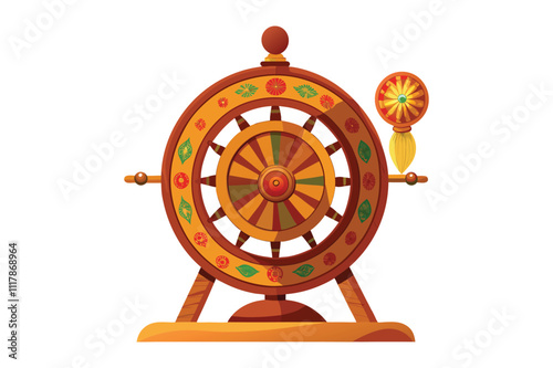 wooden steering wheel