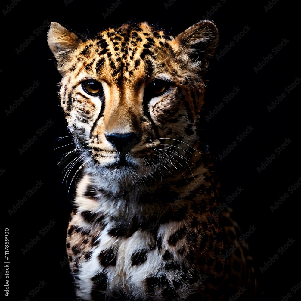 beautiful animal in a studio isolated on black wild life beautiful animal in a studio isolated on black wild life