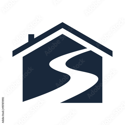 HOME RIVER LOGO ABSTRACK VECTOR