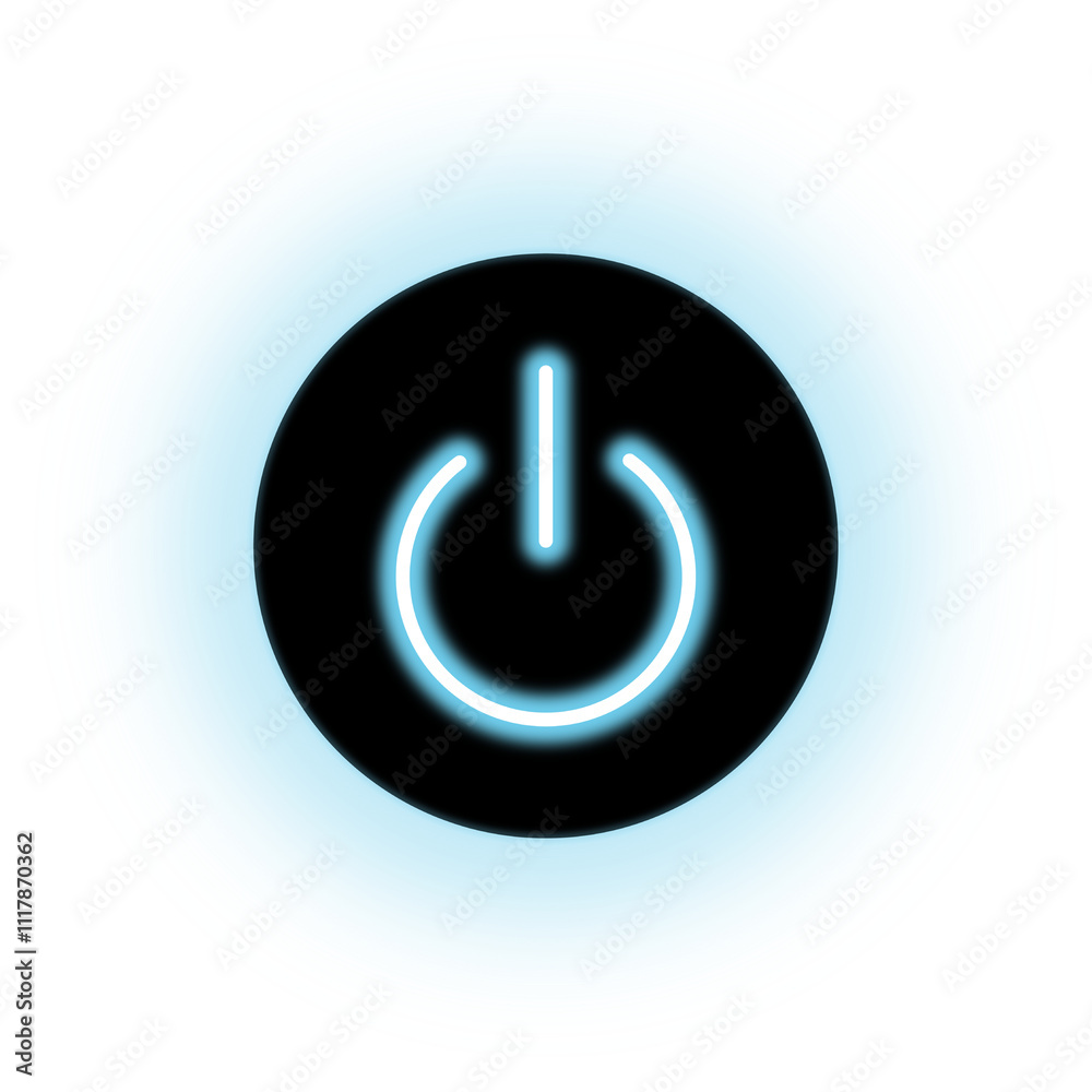 Neon power button sign for ui with cyan blue colour | Glowing power button image with cyan blue colour | power button Neon sign |Transparent power button sticker | power button button vector image png Neon power button sign for ui with cyan blue colour | Glowing power button image with cyan blue colour | power button Neon sign |Transparent power button sticker | power button button vector image png