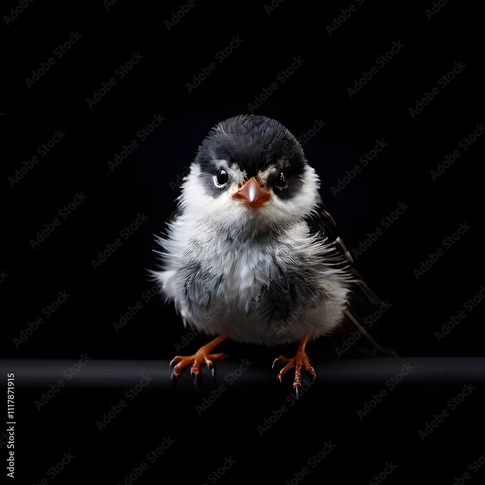 Fototapeta premium beautiful animal in a studio isolated on black wild life