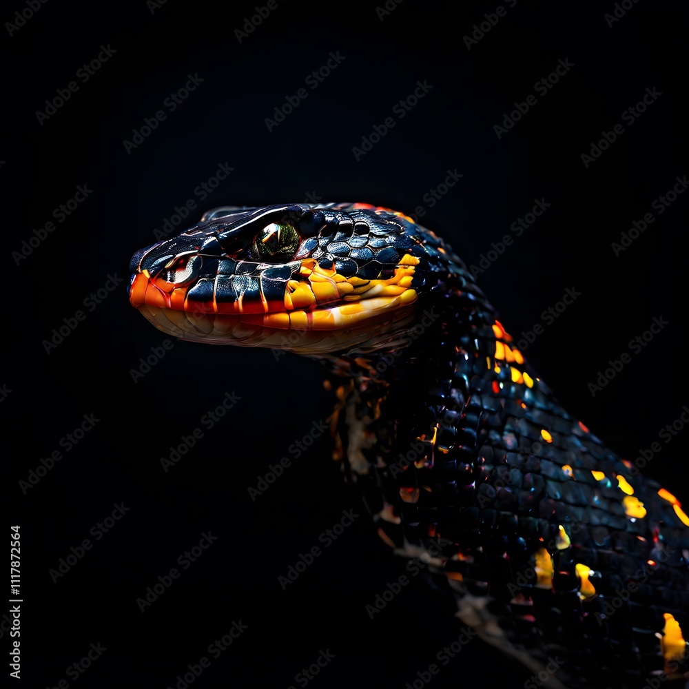 Naklejka premium beautiful animal in a studio isolated on black wild life