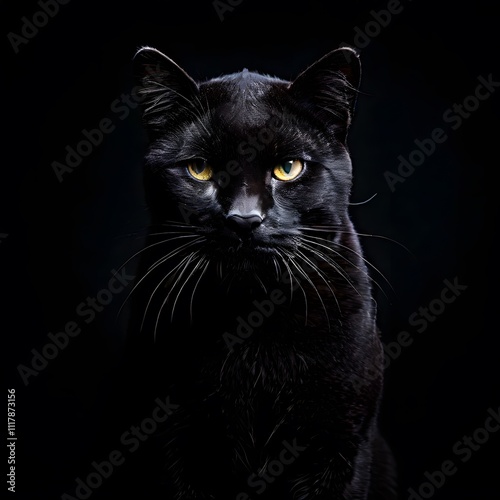 beautiful animal in a studio isolated on black wild life