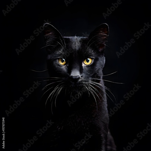 beautiful animal in a studio isolated on black wild life