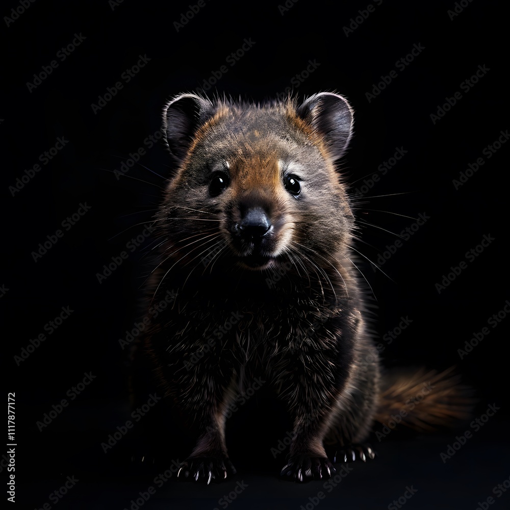 Fototapeta premium beautiful animal in a studio isolated on black wild life