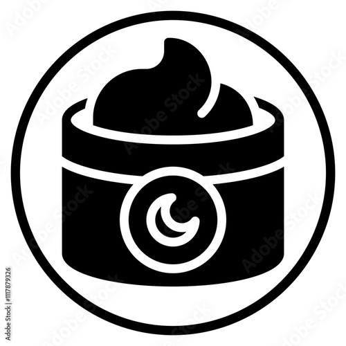 night cream glyph icon