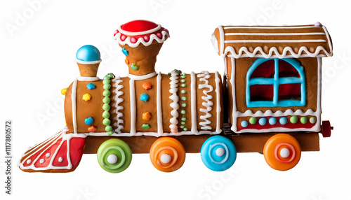 Gingerbread Train  Christmas Cookie Locomotive  Holiday Dessert  Sweet Treat  Festive Food