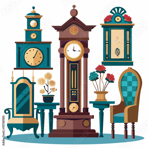 Grandfather clock set