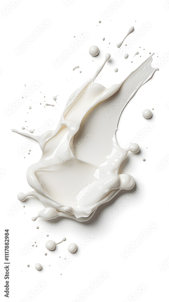 Milk creamy splash isolated on white background
Milk creamy splash isolated on white background