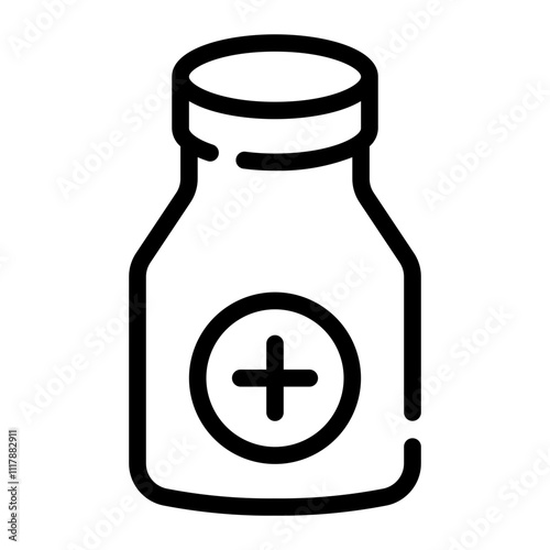 pills bottle line icon