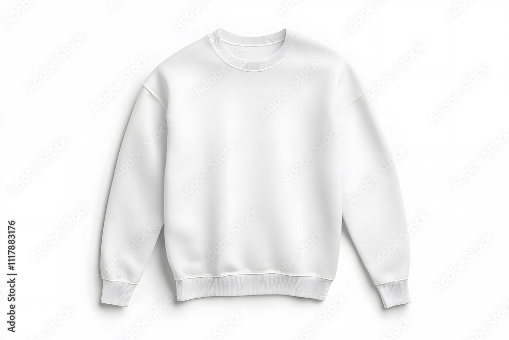 Fototapeta premium White sweatshirt mockup isolated on a white background