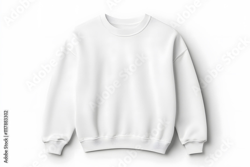 White sweatshirt mockup isolated on a white background