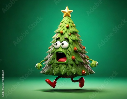 Cute Cartoon Christmas Tree...