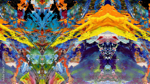 Abstract art background . Hand painting artwork on canvas .