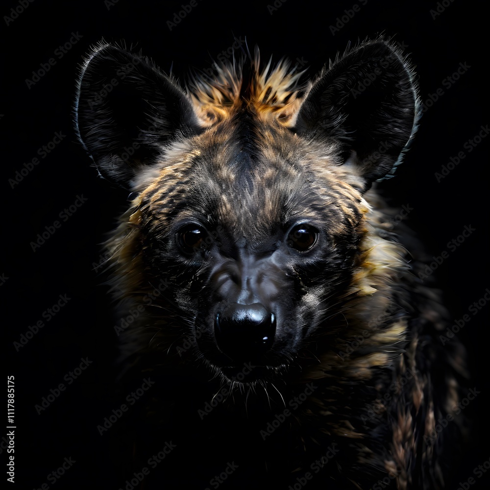 beautiful animal in a studio isolated on black wild life beautiful animal in a studio isolated on black wild life