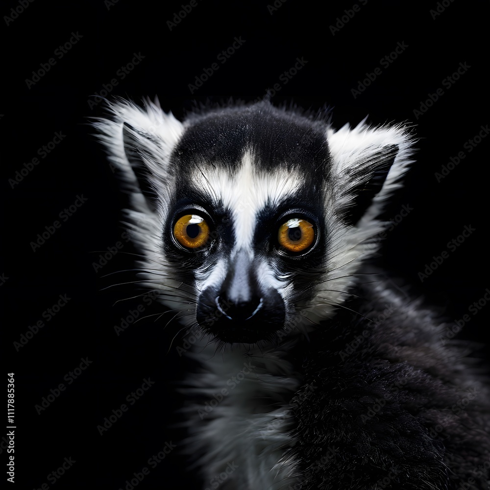 Obraz premium beautiful animal in a studio isolated on black wild life