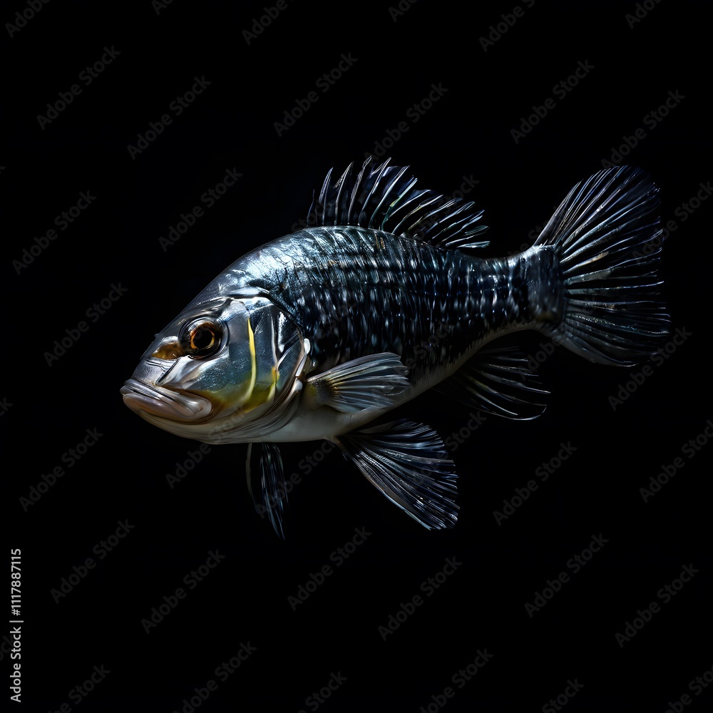 Fototapeta premium beautiful animal in a studio isolated on black wild life