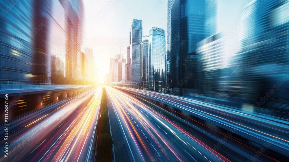 Cityscape with Blurred Lights Cityscape with Blurred Lights