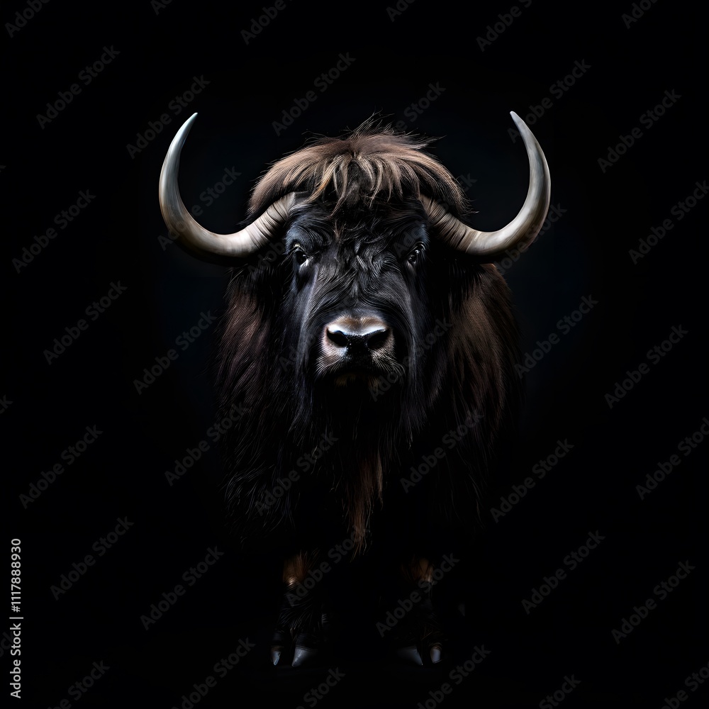 Fototapeta premium beautiful animal in a studio isolated on black wild life