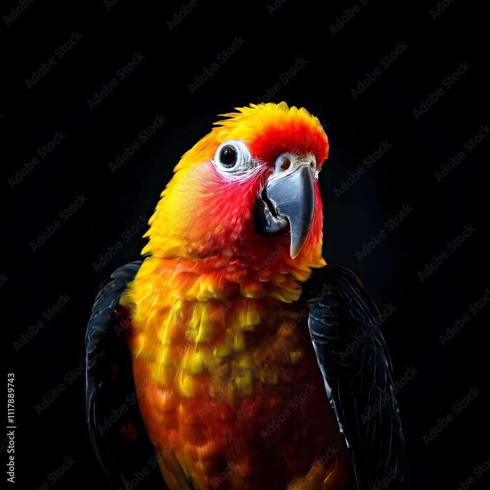 Fototapeta premium beautiful animal in a studio isolated on black wild life