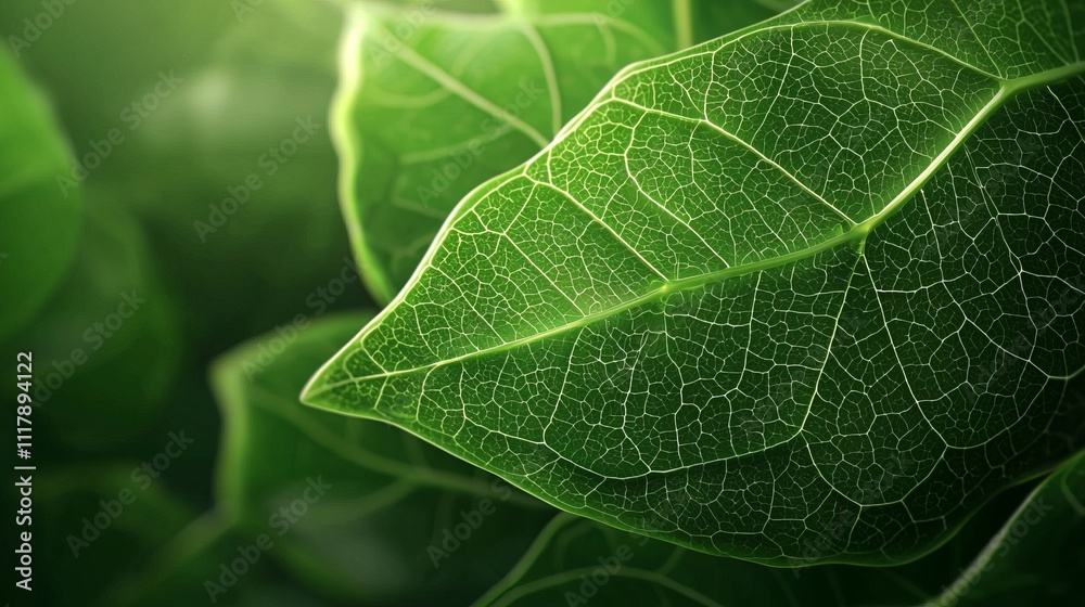 Photosynthesis sunlight process energy leave. A close-up view of vibrant green leaves showcasing their intricate texture and veins, capturing the essence of nature's beauty. Photosynthesis sunlight process energy leave. A close-up view of vibrant green leaves showcasing their intricate texture and veins, capturing the essence of nature's beauty.