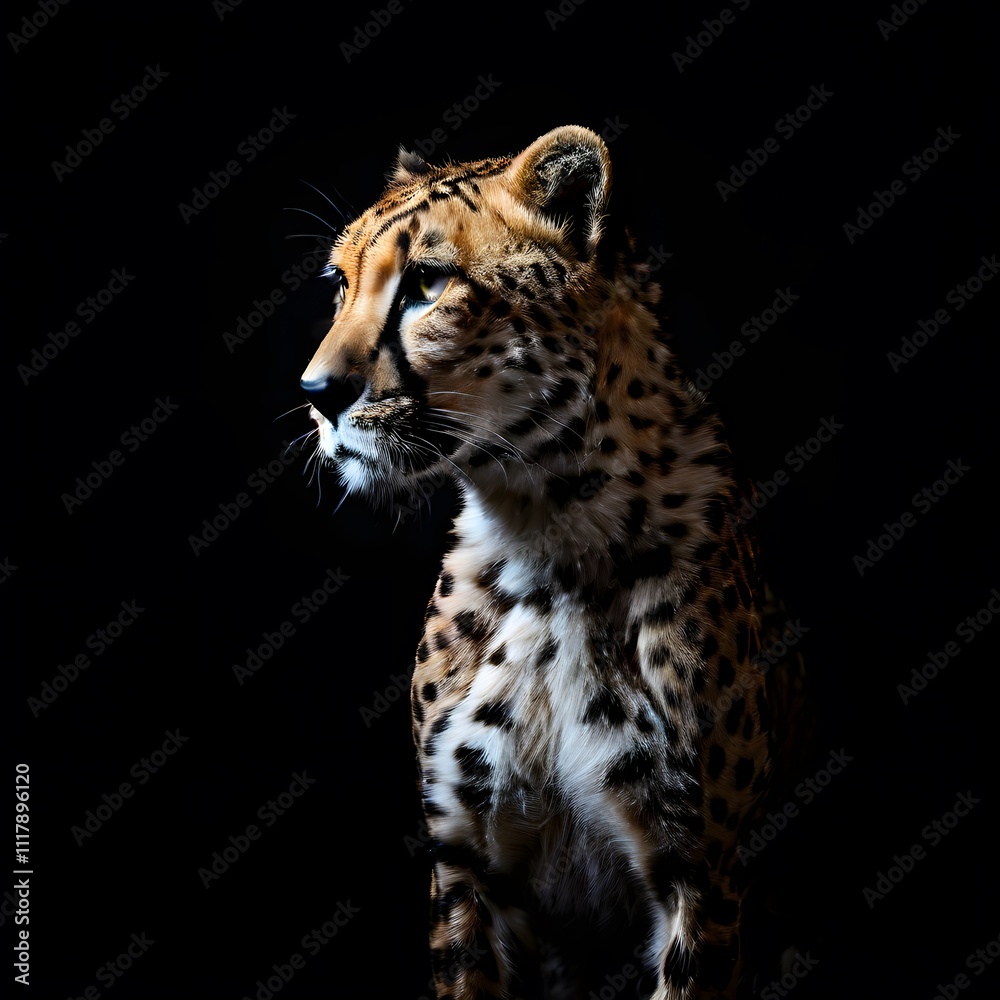 beautiful animal in a studio isolated on black wild life beautiful animal in a studio isolated on black wild life