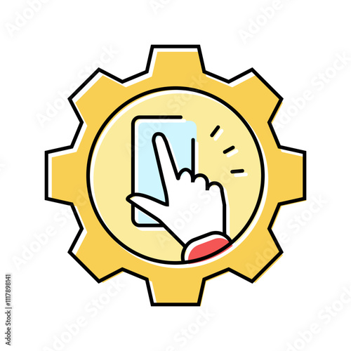 interaction design ux ui color icon vector. interaction design ux ui sign. isolated symbol illustration