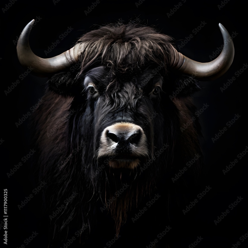 Fototapeta premium beautiful animal in a studio isolated on black wild life