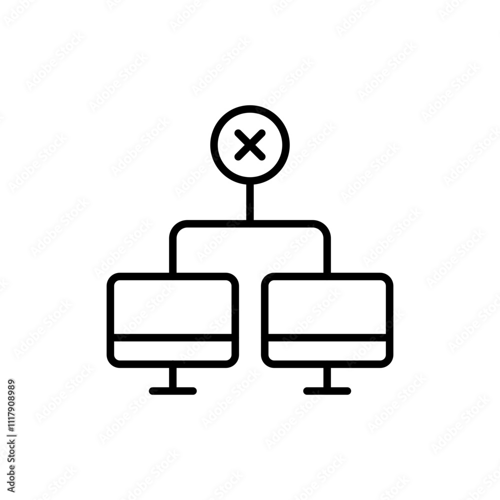 Internet down outline icons, minimalist vector illustration ,simple transparent graphic element .Isolated on white background Internet down outline icons, minimalist vector illustration ,simple transparent graphic element .Isolated on white background