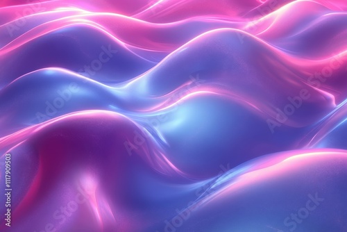 Abstract waves of pink and blue light create a dynamic, fluid visual effect.