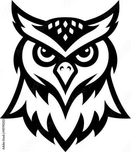 An Owl illustration mascot Owls sports team animal or an icon emblem branding concept. photo